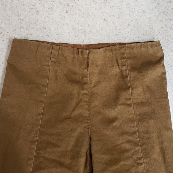 H&M camel pull-on pants jeggings with ankle slit - Picture 3 of 6